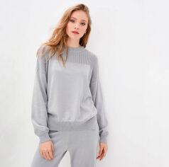 Акція на Джемпер вязаный Katrin серый Art Knit XXL від Podushka