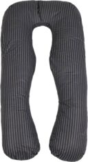 Акція на Подушка для вагітних та відпочинку MirSon №5031 Color Line 17-0611 Stripe Black U-подібна 140х75х20 см від Rozetka