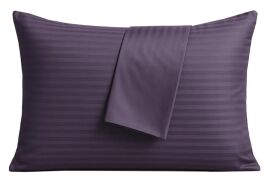 Акція на Наволочка U-Tek Boston Anthracite Stripe Сатин Сіра смужка 50х70 см від Rozetka