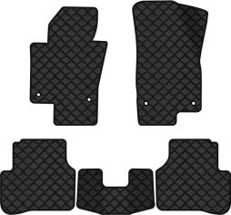 Акція на Килимки з екошкіри EVAtech ECO в салон авто для Passat (B6) (without armrest) Volkswagen 2005-2010 6 покоління Combi EU Екошкіра чорна з чорною ниткою чорний кант від Rozetka
