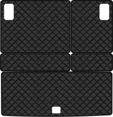 Акція на Килимок з екошкіри EVAtech ECO в багажник авто для Acadia 8 seats GMC 2006-2016 1 покоління SUV USA Екошкіра чорна з чорною ниткою чорний кант від Rozetka