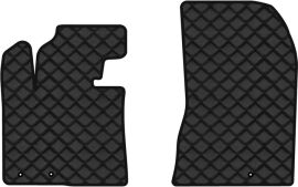 Акція на Килимки з екошкіри EVAtech ECO в салон авто передні для Sorento (XM) (Floor Gas Pedal) 7 seats Kia 2009-2012 2 покоління SUV EU Екошкіра чорна з чорною ниткою чорний кант від Rozetka