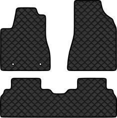 Акція на Килимки з екошкіри EVAtech ECO в салон авто для Highlander (XU20) 5 seats Toyota 2000-2008 1 покоління SUV USA Екошкіра чорна з чорною ниткою чорний кант від Rozetka