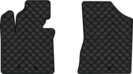Акція на Килимки з екошкіри EVAtech ECO в салон авто передні для Sorento (XM) 7 seats Restyling Kia 2012-2014 2 покоління SUV USA Екошкіра чорна з чорною ниткою чорний кант від Rozetka