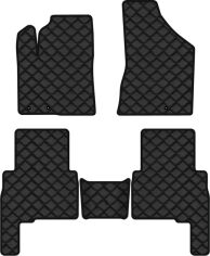 Акція на Килимки з екошкіри EVAtech ECO в салон авто для Sorento (XM) (Hinged Gas Pedal) 5 seats Kia 2009-2012 2 покоління SUV EU Екошкіра чорна з чорною ниткою чорний кант від Rozetka