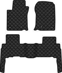 Акція на Килимки з екошкіри EVAtech ECO в салон авто для GX 460  5 seats Restyling Lexus 2013-2016 2 покоління SUV EU Екошкіра чорна з чорною ниткою чорний кант від Rozetka