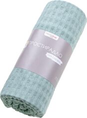 Акція на Простирадло Home Line полуторне 160x220 см вафельне полотно Ментолове (190681 HL) від Rozetka