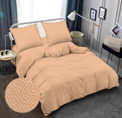 Акція на Комплект постільної білизни Zastelli Євро 200х220 см Beige-Camel Жатка від Rozetka