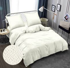 Акція на Комплект постільної білизни Zastelli Сімейний 2х145х210 см Ivory-Cream Жатка від Rozetka