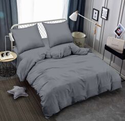 Акція на Комплект постільної білизни Zastelli Neutral Gray жатка полуторний 145 х 210 Сірий від Rozetka