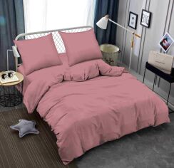 Акція на Комплект постільної білизни Zastelli Євро 200х220 см 17-1718 Dusty Rose Жатка від Rozetka
