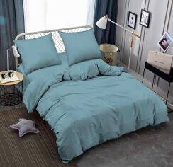 Акція на Комплект постільної білизни Zastelli Полуторний 145х210 см 17-4412 Smoke Blu Жатка від Rozetka
