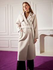 Акція на Пальто жіноче SHEIN GD-00163788 L Світло-сіре від Rozetka
