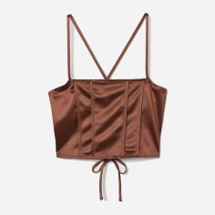 Акція на Топ жіночий H&M XAZ388581XGER XS Коричневий від Rozetka