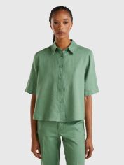 Акція на Сорочка жіноча United Colors of Benetton 5BML5QB75-26U XS Зелена від Rozetka