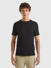 Акція на Футболка бавовняна довга чоловіча United Colors of Benetton 3U53J1F15-100 M Чорна від Rozetka