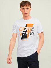 Акція на Футболка бавовняна довга чоловіча Jack & Jones 122073441c18 L Біла від Rozetka