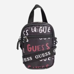 Акція на Сумка крос-боді через плече жіноча маленька Guess 674554035 Чорна від Rozetka