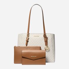 Акція на Набір сумок жіночий 3 шт Michael Kors 245699132 Молочний від Rozetka
