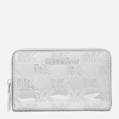 Акція на Гаманець жіночий зі штучної шкіри для карток Michael Kors 589563921 Сріблястий від Rozetka