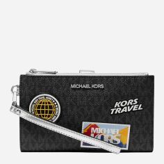 Акція на Гаманець жіночий зі штучної шкіри для карток Michael Kors 434081840 Чорний від Rozetka