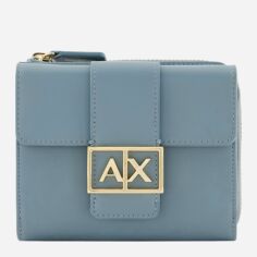 Акція на Гаманець жіночий для карток Armani Exchange 32477010 Блакитний від Rozetka