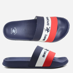 Акція на Чоловічі шльопанці для пляжу Beverly Hills Polo Club BHM519700-1108 45 28 см Наві від Rozetka
