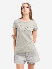 Акція на Футболка бавовняна жіноча Armani Exchange 222140255 L Сіра від Rozetka