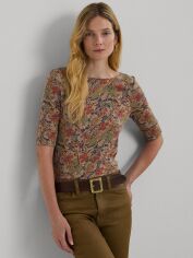 Акція на Футболка бавовняна жіноча Ralph Lauren 528406584 XL Різнокольорова від Rozetka