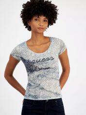 Акція на Футболка жіноча Guess 747035178 S Блакитний від Rozetka