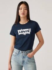 Акція на Футболка жіноча бавовняна Levi's 16719280 S Синя від Rozetka