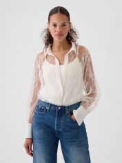 Акція на Блузка жіноча GAP 982285610 XL Молочне( 1159834859) від Rozetka