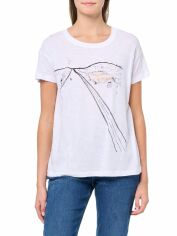 Акція на Футболка бавовняна жіноча Armani Exchange 916320716 XL Біла від Rozetka