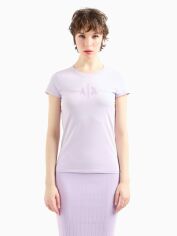 Акція на Футболка бавовняна жіноча Armani Exchange 218555598 XL Бузкова від Rozetka