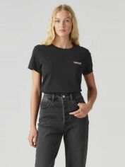 Акція на Футболка бавовняна жіноча Levi`s 103713862 XL Чорна від Rozetka
