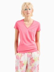 Акція на Футболка бавовняна жіноча Armani Exchange 495551871 XL Рожева від Rozetka