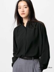 Акція на Блузка жіноча Uniqlo 107165247 M Чорна від Rozetka