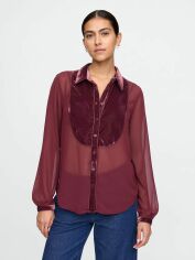 Акція на Блузка жіноча Gap 977314249 XS Бордова від Rozetka