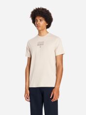 Акція на Футболка бавовняна довга чоловіча Armani Exchange 881190465 2XL Бежева від Rozetka
