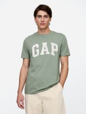Акція на Футболка бавовняна довга чоловіча GAP 315944134 L Зелена від Rozetka