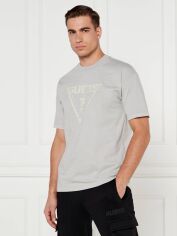 Акція на Футболка бавовняна довга чоловіча Guess 434066385 XL Сіра від Rozetka