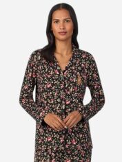 Акція на Піжамна сорочка жіноча бавовняна Ralph Lauren 458141429 S Чорна від Rozetka