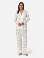 Акція на Піжама (сорочка + штани) жіноча бавовняна Ralph Lauren 735085179 L Біла від Rozetka