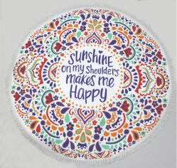 Акція на Пляжное полотенце 5073 Summer Time Sunshine MirSon диаметр 150 см від Podushka
