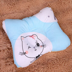 Акція на Подушка детская антиаллергенная Бабочка Kids Time 20-0044 Cats and bunnies EcoSilk MirSon 20х27 см від Podushka