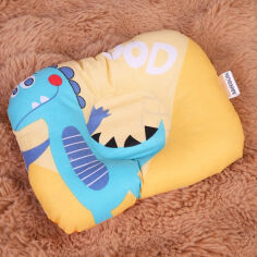 Акція на Подушка детская антиаллергенная закругленная Kids Time 20-0033 Good dinosaur EcoSilk MirSon 20х27 см від Podushka