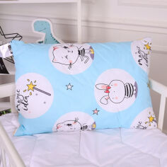 Акція на Подушка детская антиаллергенная Kids Time 20-0044 Cats and bunnies EcoSilk MirSon 50х70 см средняя від Podushka