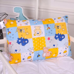 Акція на Подушка детская антиаллергенная Kids Time 20-0038 Cute animals EcoSilk MirSon 40х60 см низкая від Podushka