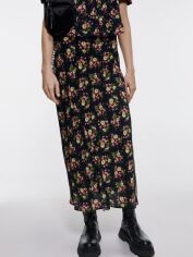 Акція на Спідниця міді літня жіноча Zara XAZ230503JJBP XS Темно-синя з різнокольоровим від Rozetka