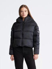 Акція на Куртка демісезонна з капюшоном жіноча Calvin Klein 551785590 3X Чорна від Rozetka